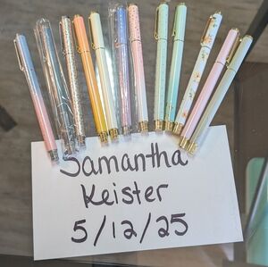 Simply Gilded Pens Floral Kawaii Glitter Gold Silver Planner Scrapbooking Journa